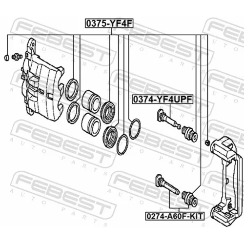 Vodiaci čap brzdového strmeňa 0374-YF4UPF /FEBEST/ - obr. 1
