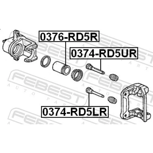 Piest brzdového strmeňa 0376-RD5R /FEBEST/ - obr. 1