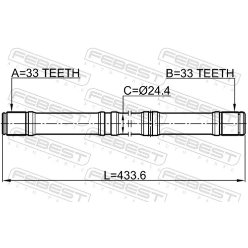 Hnací hriadeľ 0412-GACVTLH /FEBEST/ - obr. 1