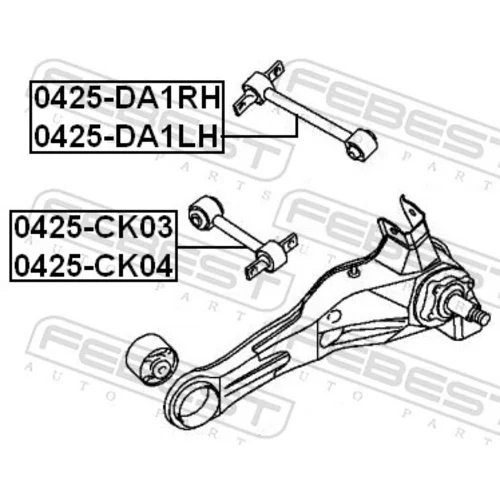 Rameno zavesenia kolies 0425-DA1RH /FEBEST/ - obr. 1
