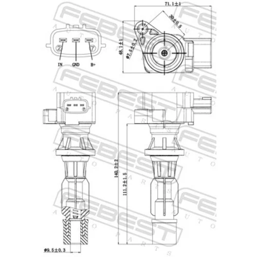 Zapaľovacia cievka 05640-003 /FEBEST/ - obr. 1