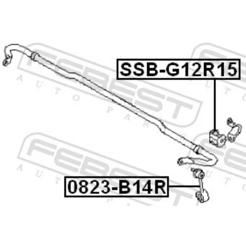 Tyč/Vzpera stabilizátora 0823-B14R /FEBEST/ - obr. 1
