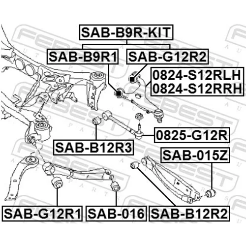 Rameno zavesenia kolies 0824-S12RRH /FEBEST/ - obr. 1