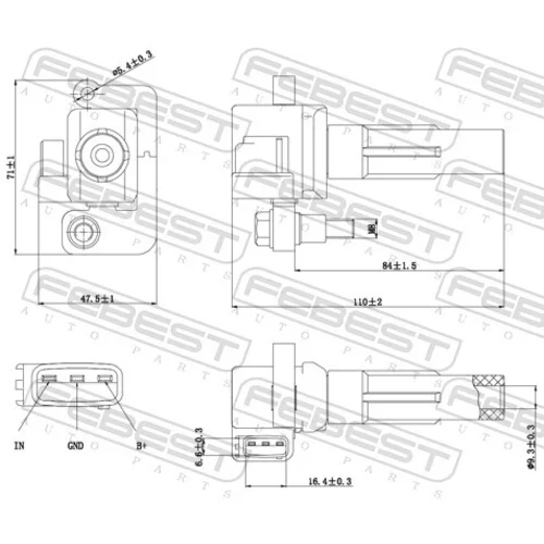 Zapaľovacia cievka 08640-001 /FEBEST/ - obr. 1