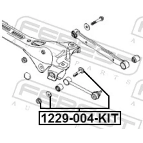 Skrutka pre nastavenie odklonu kolesa 1229-004-KIT /FEBEST/ - obr. 1