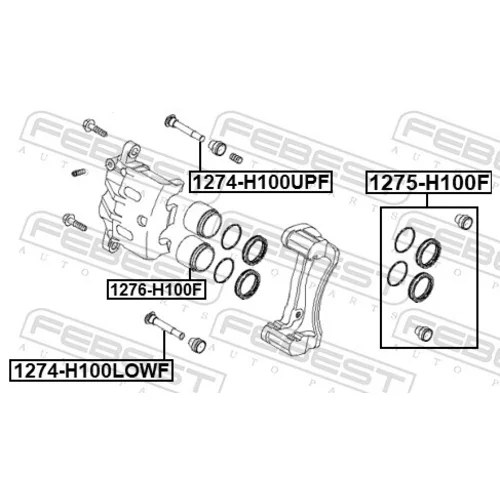 Piest brzdového strmeňa 1276-H100F /FEBEST/ - obr. 1