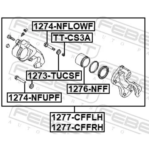 Brzdový strmeň 1277-CFFLH /FEBEST/ - obr. 1