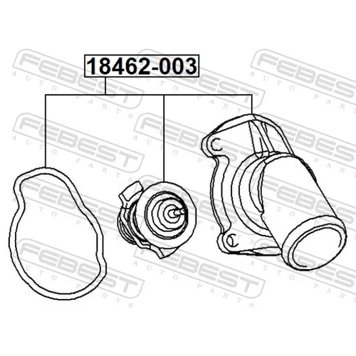 Termostat chladenia 18462-003 /FEBEST/ - obr. 1