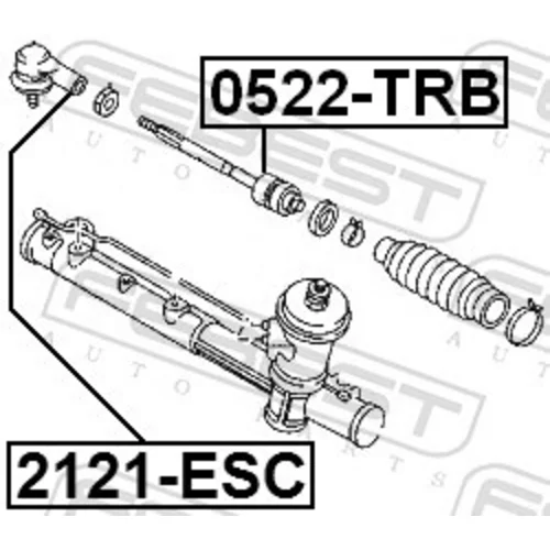Hlava/čap spojovacej tyče riadenia 2121-ESC /FEBEST/ - obr. 1