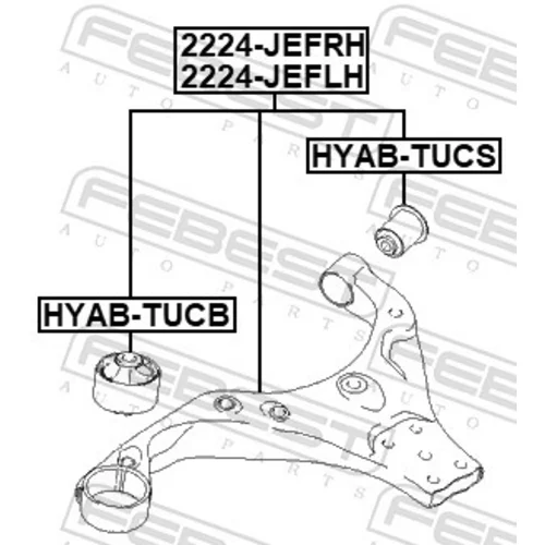 Rameno zavesenia kolies 2224-JEFRH /FEBEST/ - obr. 1