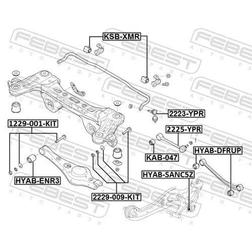 Rameno zavesenia kolies 2225-YPR /FEBEST/ - obr. 1