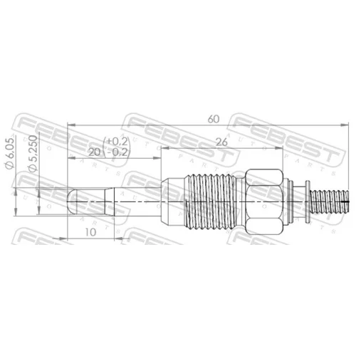 Žeraviaca sviečka 23642-002 /FEBEST/ - obr. 1