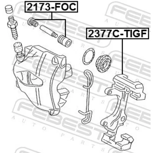 Sada držiakov brzd. strmeňov 2377C-TIGF /FEBEST/ - obr. 1