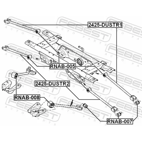 Rameno zavesenia kolies 2425-DUSTR1 /FEBEST/ - obr. 1