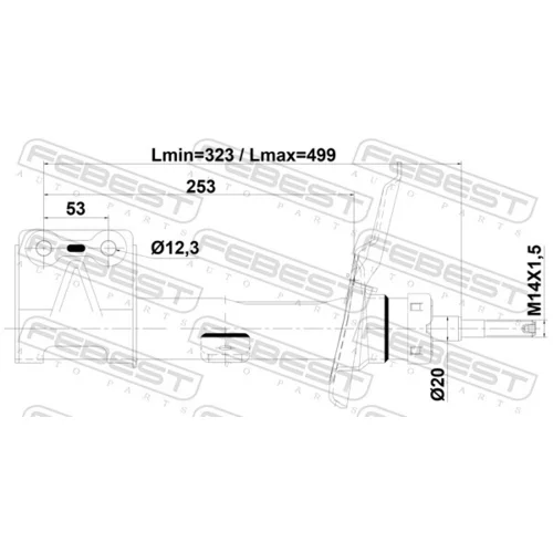 Tlmič pérovania 25110-009FR /FEBEST/ - obr. 1