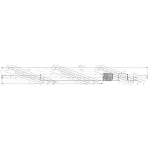 Žeraviaca sviečka 25642-001 /FEBEST/ - obr. 1