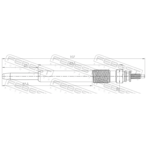 Žeraviaca sviečka 25642-007 /FEBEST/ - obr. 1