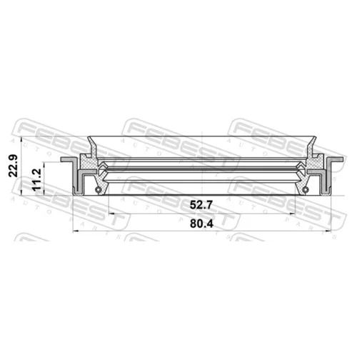 Tesniaci krúžok, Náboj kolesa 95JFS-54801123X /FEBEST/ - obr. 1