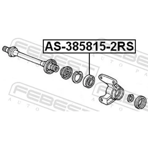 Ložisko hnacieho hriadeľa AS-385815-2RS /FEBEST/ - obr. 1