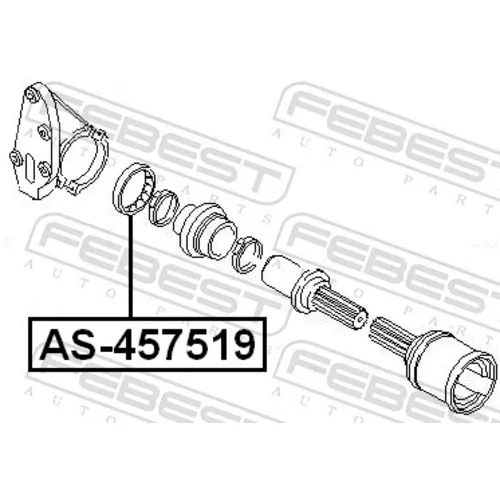 Ložisko hnacieho hriadeľa AS-457519 /FEBEST/ - obr. 1
