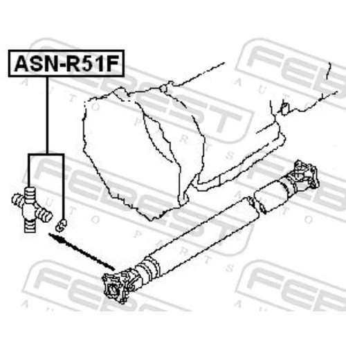 Kĺbový hriadeľ ASN-R51F /FEBEST/ - obr. 1