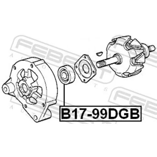 Ložisko B17-99DGB /FEBEST/ - obr. 1