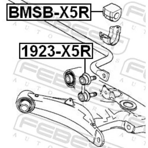 Uloženie priečneho stabilizátora BMSB-X5R /FEBEST/ - obr. 1
