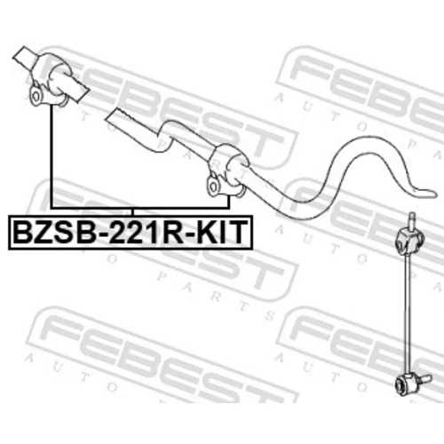 Opravná sada uloženia stabilizátora BZSB-221R-KIT /FEBEST/ - obr. 1