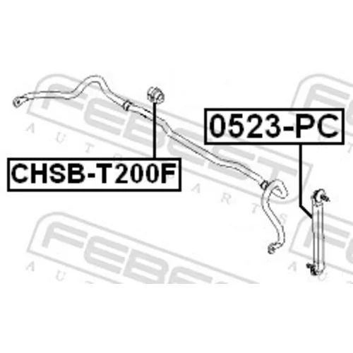 Uloženie priečneho stabilizátora CHSB-T200F /FEBEST/ - obr. 1