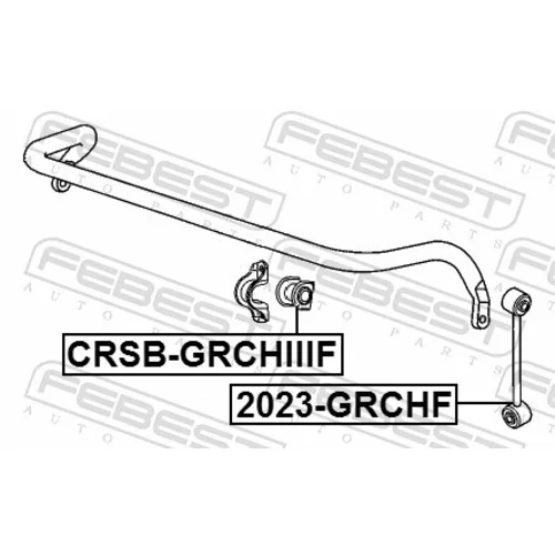 Uloženie priečneho stabilizátora CRSB-GRCHIIIF /FEBEST/ - obr. 1
