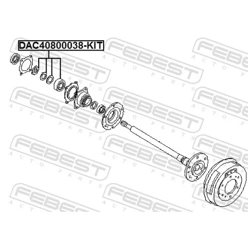 Ložisko kolesa - opravná sada DAC40800038-KIT /FEBEST/ - obr. 1