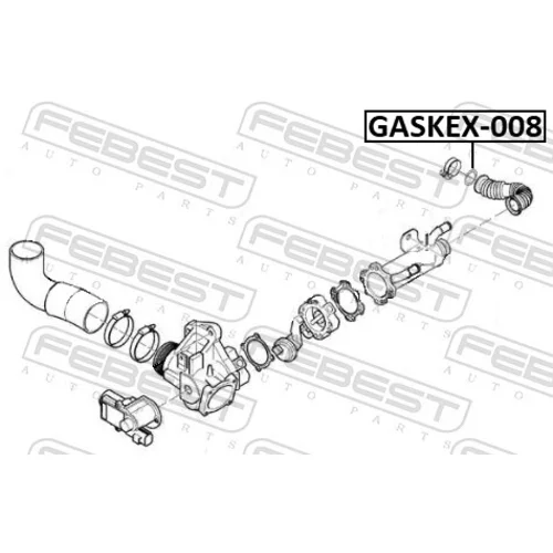 Tesniaci krúžok pre výfuk. trubku GASKEX-008 /FEBEST/ - obr. 1