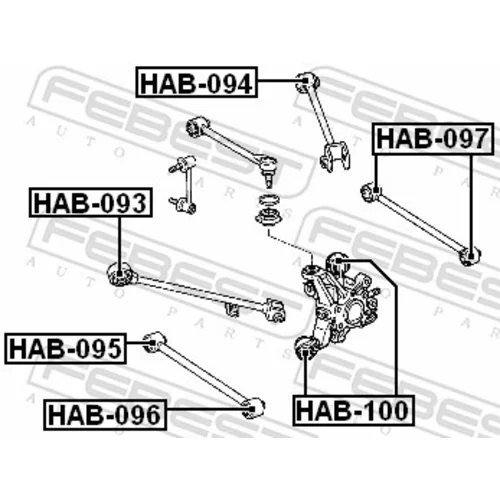 Uloženie riadenia HAB-097 /FEBEST/ - obr. 1