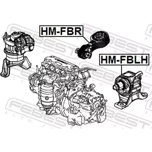 Uloženie motora HM-FBR /FEBEST/ - obr. 1