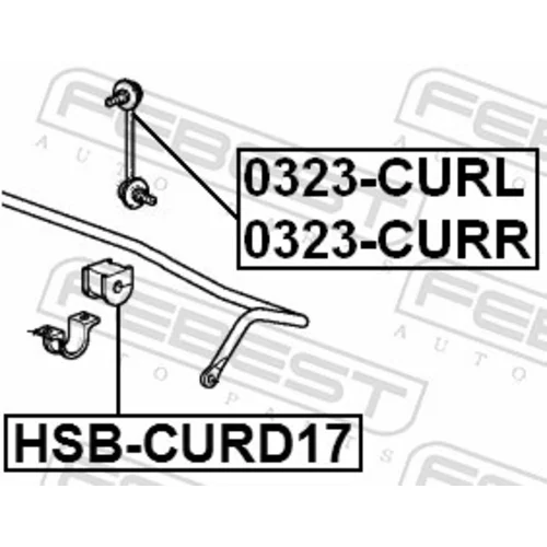 Uloženie priečneho stabilizátora HSB-CURD17 /FEBEST/ - obr. 1