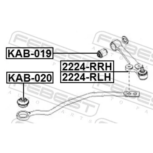 Uloženie riadenia KAB-019 /FEBEST/ - obr. 1