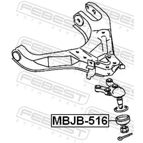 Súprava na opravu, zvislý/vodiaci kĺb MBJB-516 /FEBEST/ - obr. 1