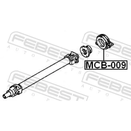 Stredové ložisko kĺbového hriadeľa MCB-009 /FEBEST/ - obr. 1
