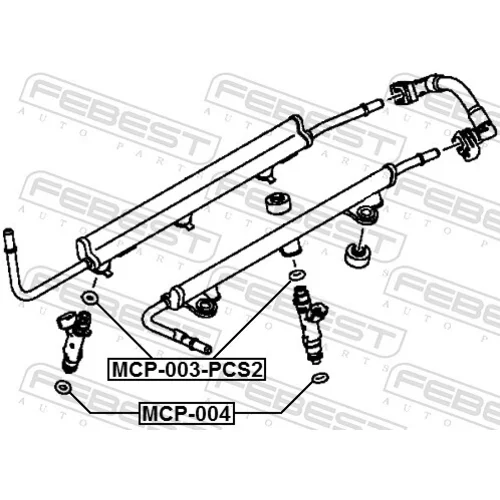 Tesniaci krúžok vstrekovacieho ventilu MCP-003-PCS2 /FEBEST/ - obr. 1