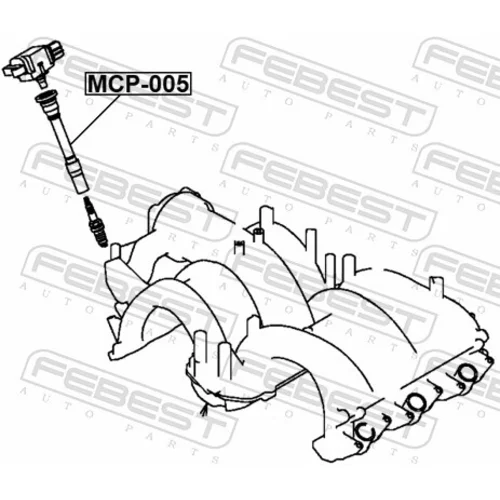 Pripájací konektor zapaľovacej cievky MCP-005 /FEBEST/ - obr. 1