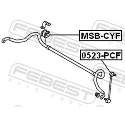 Uloženie priečneho stabilizátora MSB-CYF /FEBEST/ - obr. 1