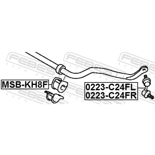 Uloženie priečneho stabilizátora MSB-KH8F /FEBEST/ - obr. 1