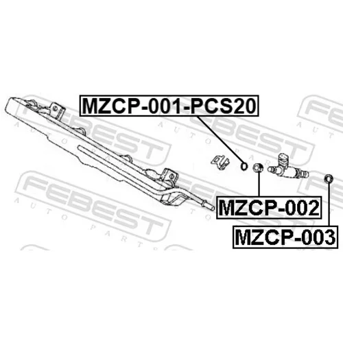 Tesniaci krúžok vstrekovacieho ventilu MZCP-001-PCS20 /FEBEST/ - obr. 1