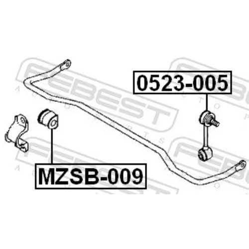 Uloženie priečneho stabilizátora MZSB-009 /FEBEST/ - obr. 1