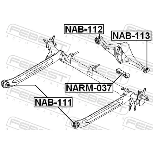 Uloženie riadenia NAB-113 /FEBEST/ - obr. 1