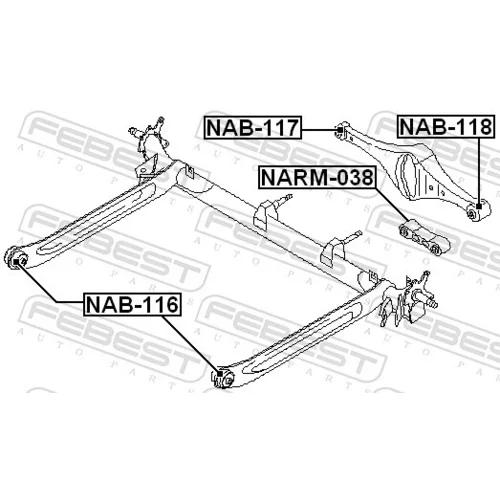 Uloženie riadenia NAB-117 /FEBEST/ - obr. 1