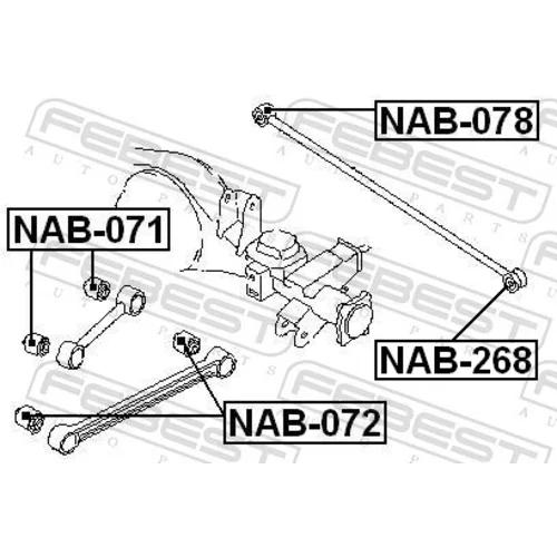 Uloženie riadenia NAB-268 /FEBEST/ - obr. 1
