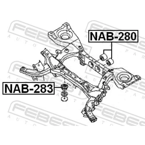Uloženie, diferenciál NAB-283 /FEBEST/ - obr. 1
