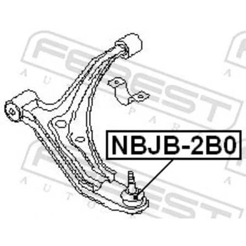 Súprava na opravu, zvislý/vodiaci kĺb NBJB-2B0 /FEBEST/ - obr. 1
