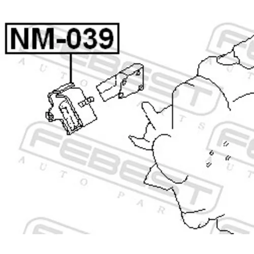 Uloženie motora NM-039 /FEBEST/ - obr. 1